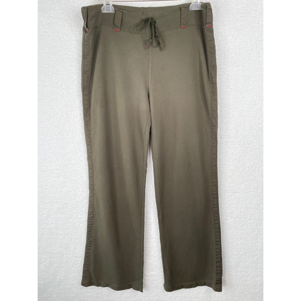 The Limited Womens Olive Green Cotton Drawstring Straight Leg Sweatpants Size M